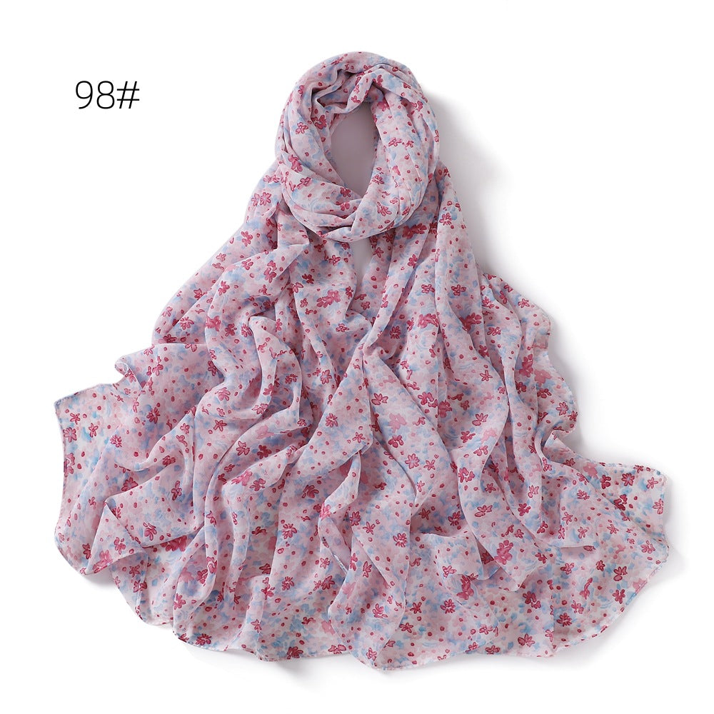 Small Floral Letter Sunscreen Shawl Pearl Scarfs