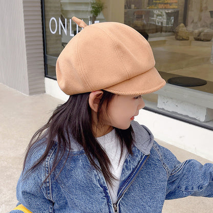 Children's Beret Hat Snapback Painter Western Style Kids' Headwear