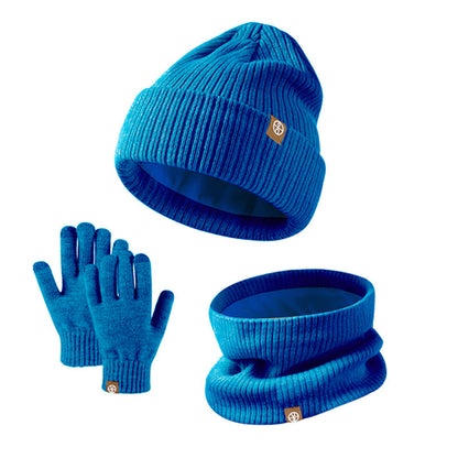 Children's Hat Outdoor Keep Warm Knitted Fleece-lined Earflaps Kids' Headwear