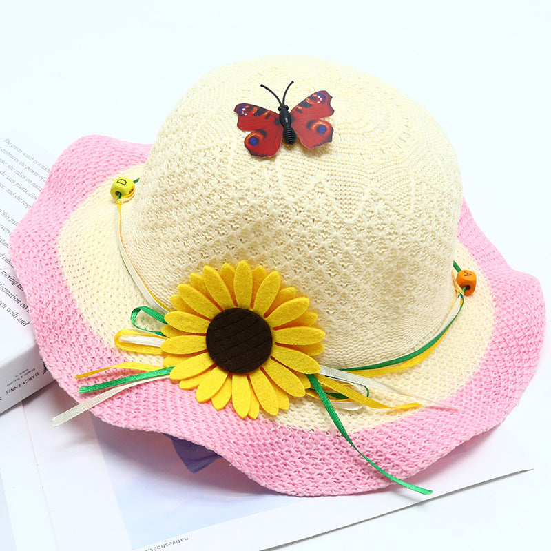 Children's Straw Summer Fisherman Boy Sun Protection The Kids' Headwear