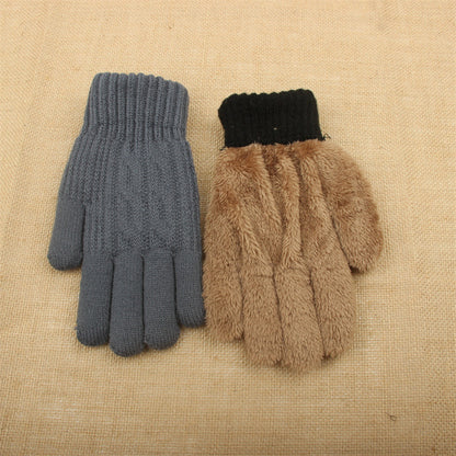 Men's Winter Warm Thickened Fleece Korean Outdoor Gloves