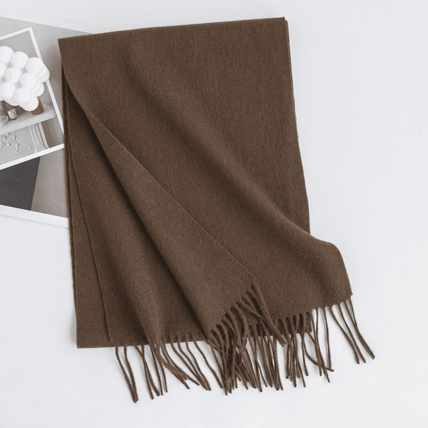 Women's Wool Solid Color Thickened Warm Shawl Scarfs