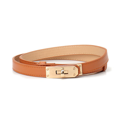 Women's Lock Buckle Thin For Dress Fitted Waist Sweater Belts