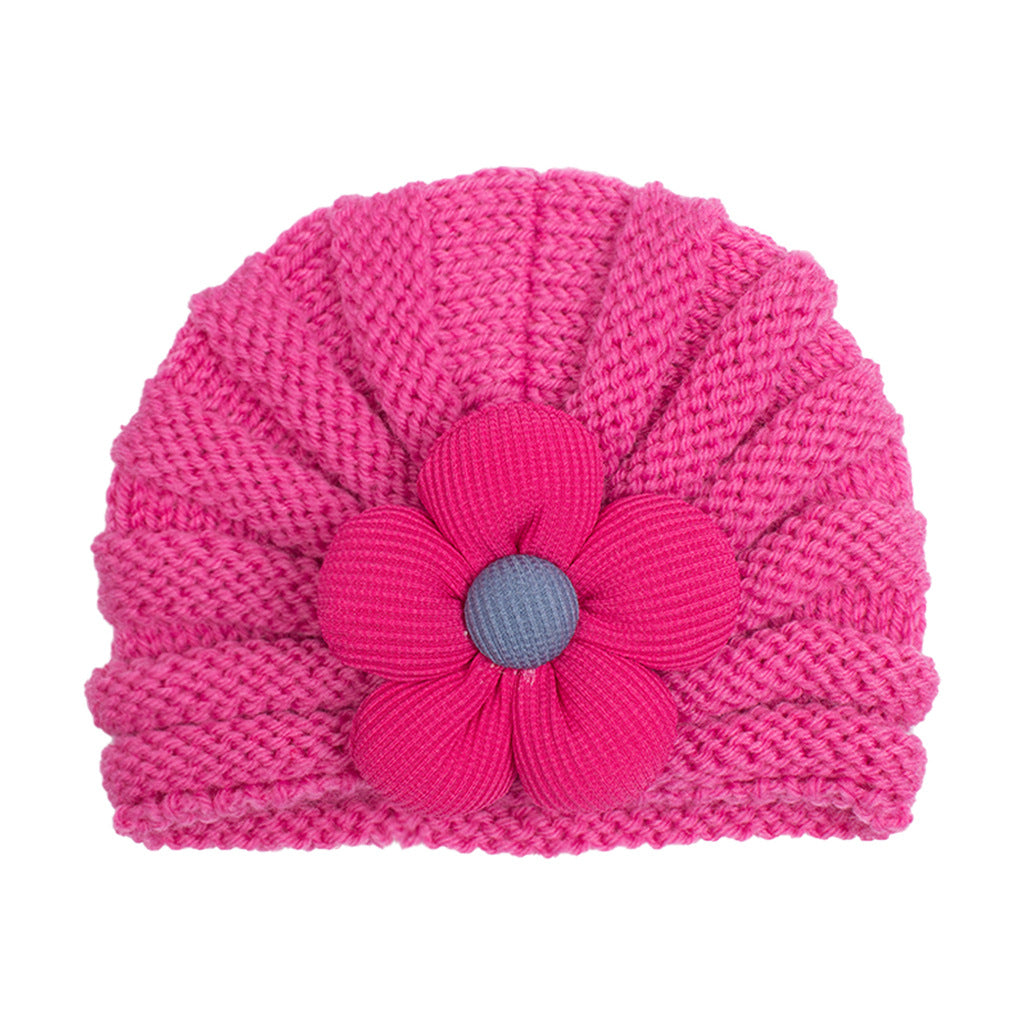 Children's Winter Warm Flower Knitted Hat Multicolor Kids' Headwear