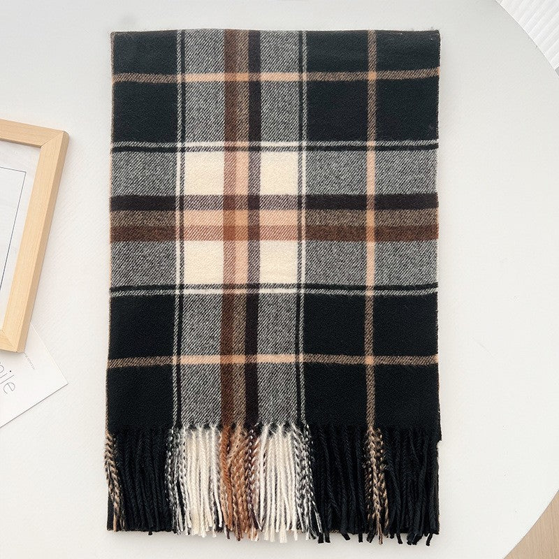 Atmosphere Plaid Korean Winter Warm British Scarfs