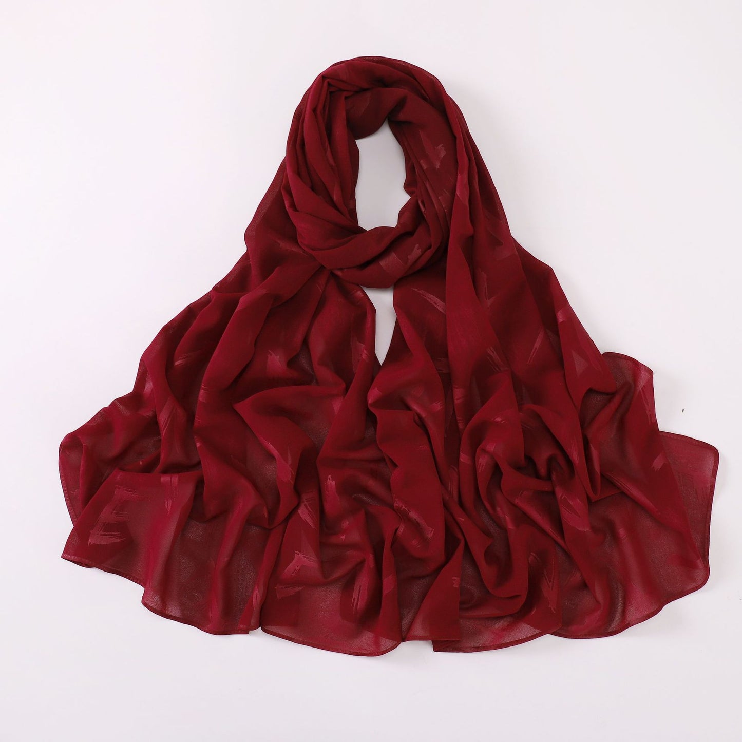 Chiffon Letter Embossed Hui North Africa Scarfs