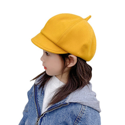 Children's Korean Style Hat Beret Octagonal Summer Kids' Headwear