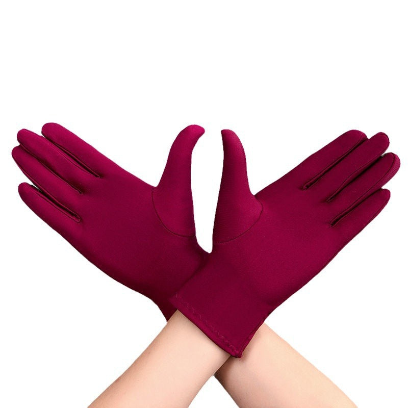 Women's & Men's Spandex High Elastic Stage Etiquette Thin Gloves