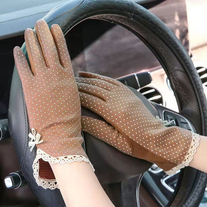 Women's Cycling Thin Touch Screen Ice Silk Gloves