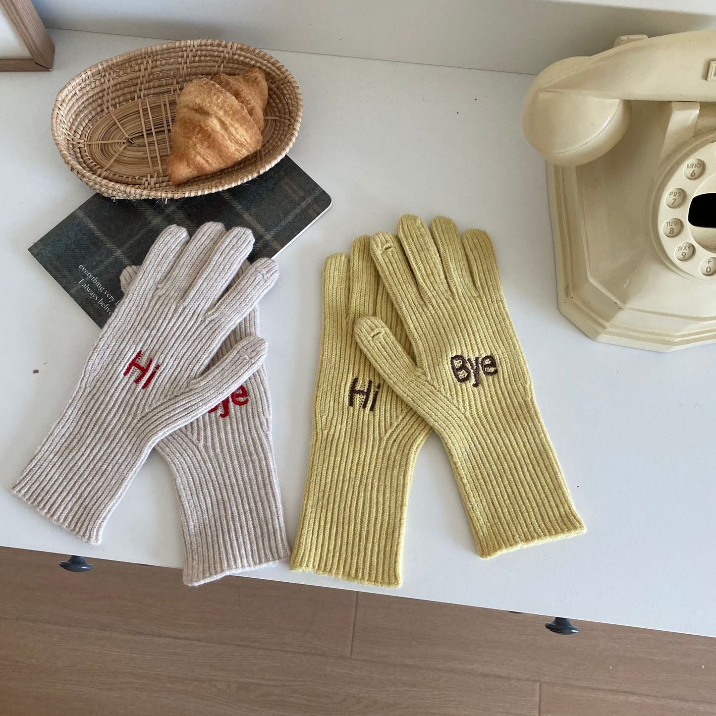 Winter Warm Letter For Couple Long Gloves