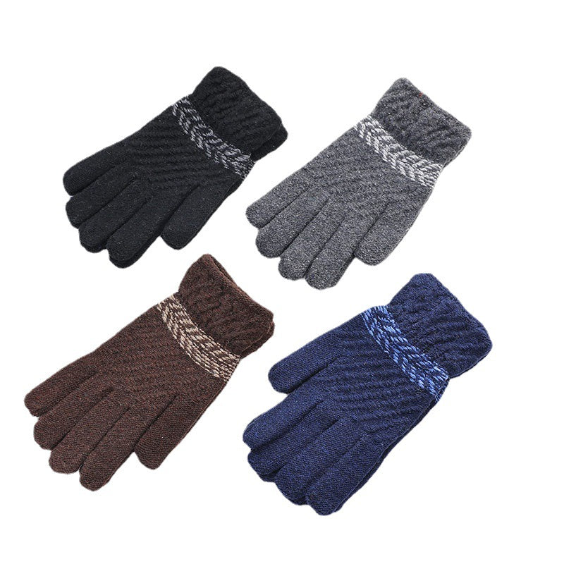 Men's Special Offer Winter Striped Full Finger Fashion Gloves