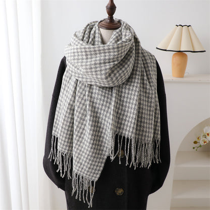 Women's Retro Artificial Cashmere Long Warm Thickened Scarfs