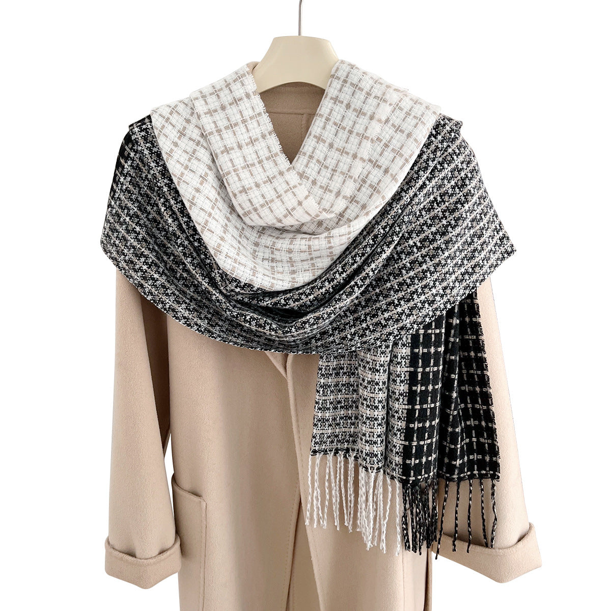 Plaid Artificial Cashmere Temperament Wild Warm Winter Scarfs