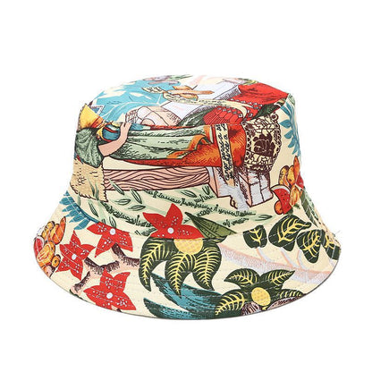 Women's Printed Double-sided Sun Summer Outdoor Travel Hats & Caps