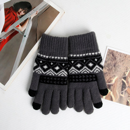 Women's Korean Minority Simple Solid Color Sweet Girly Gloves