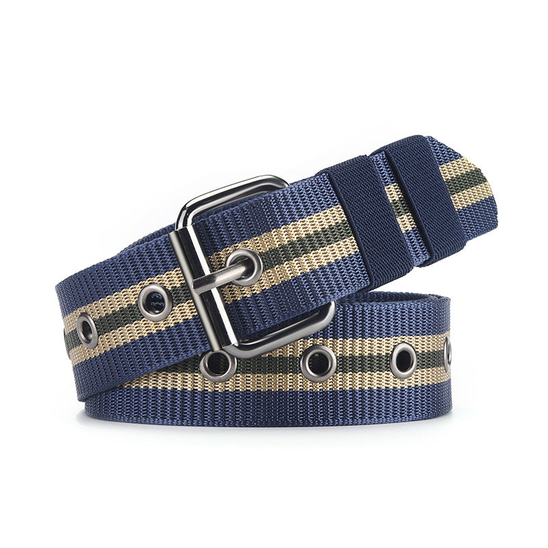 Men's Fashion Pin Buckle Imitation Nylon Woven Belts