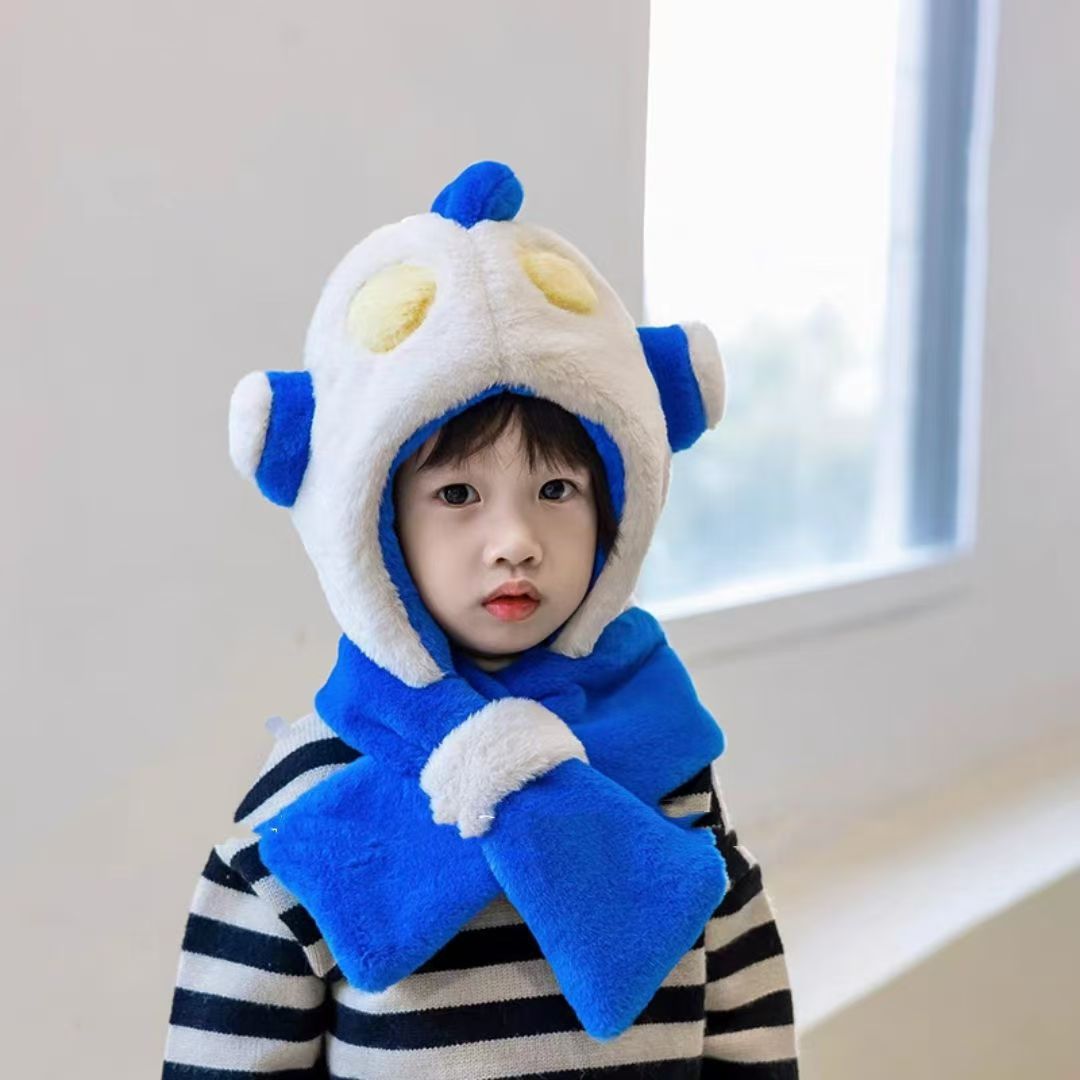 Children's One-piece Ears Moving Thickening Thermal Windproof Kids' Headwear