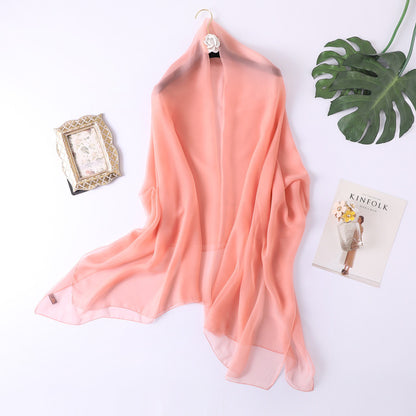 Lightweight Chiffon Pure Color Ice Long Beach Scarfs