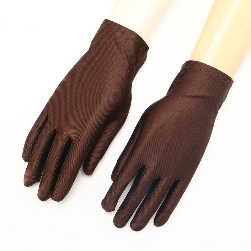 Women's & Men's Sun Protection Driving Thin Elastic Black Gloves