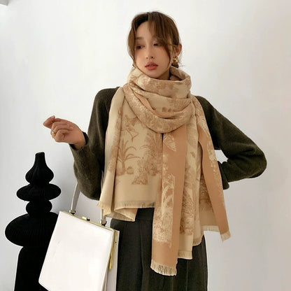 Women's Outer Match Neck Warmer Office Blanket Scarfs