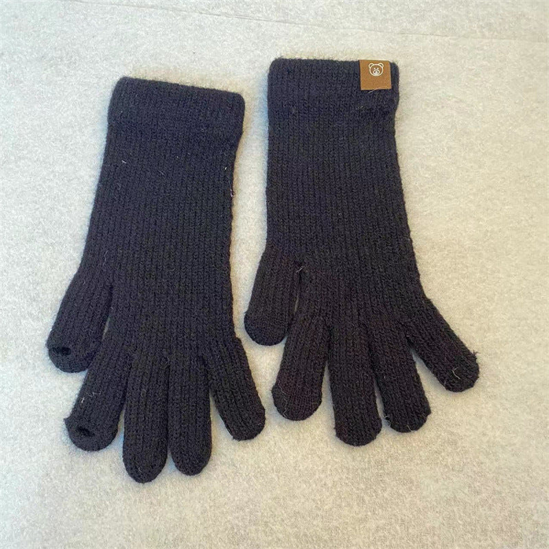 Women's Fashionable Knitted Knitting Wool Winter Warm Lengthened Wrist Gloves