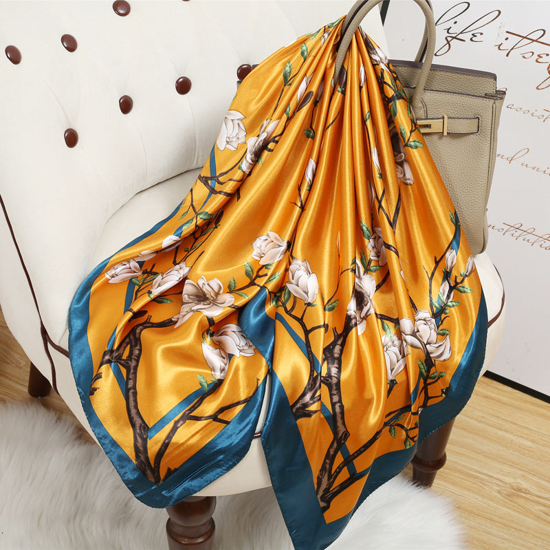 Large Kerchief Printed Female Mother's Outer Scarfs