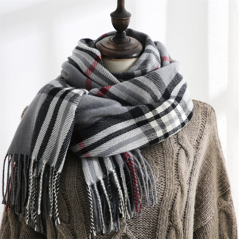 Women's Warm Shawl Sweet Artificial Cashmere Mid-length Scarfs