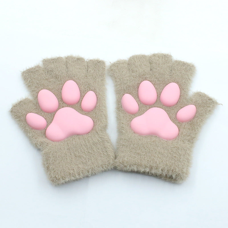 Silicone Cat's Paw Cute Cat Plush Gloves