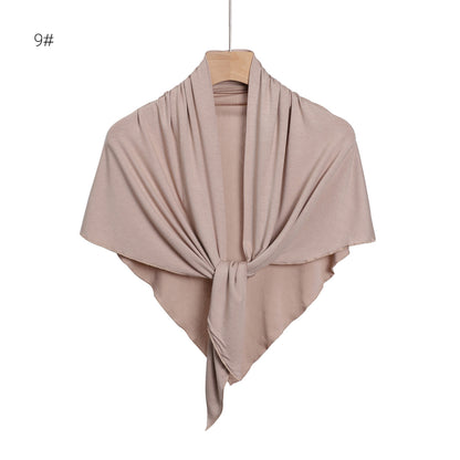 Women's Triangular Binder Elastic Mercerized Cotton Hair Scarfs