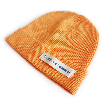 Children's Cat Brother Simplicity Knitted Hat With Logo Kids' Headwear