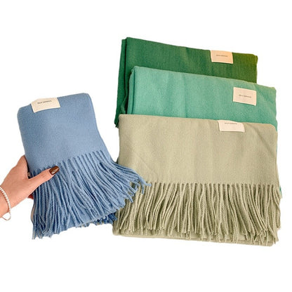 Women's Color High Quality Korean Style Thick Thermal Scarfs