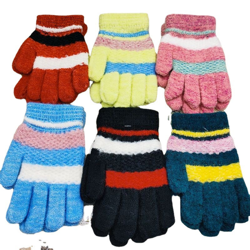 Women's & Men's Full Finger Half Thickened Korean Style Gloves