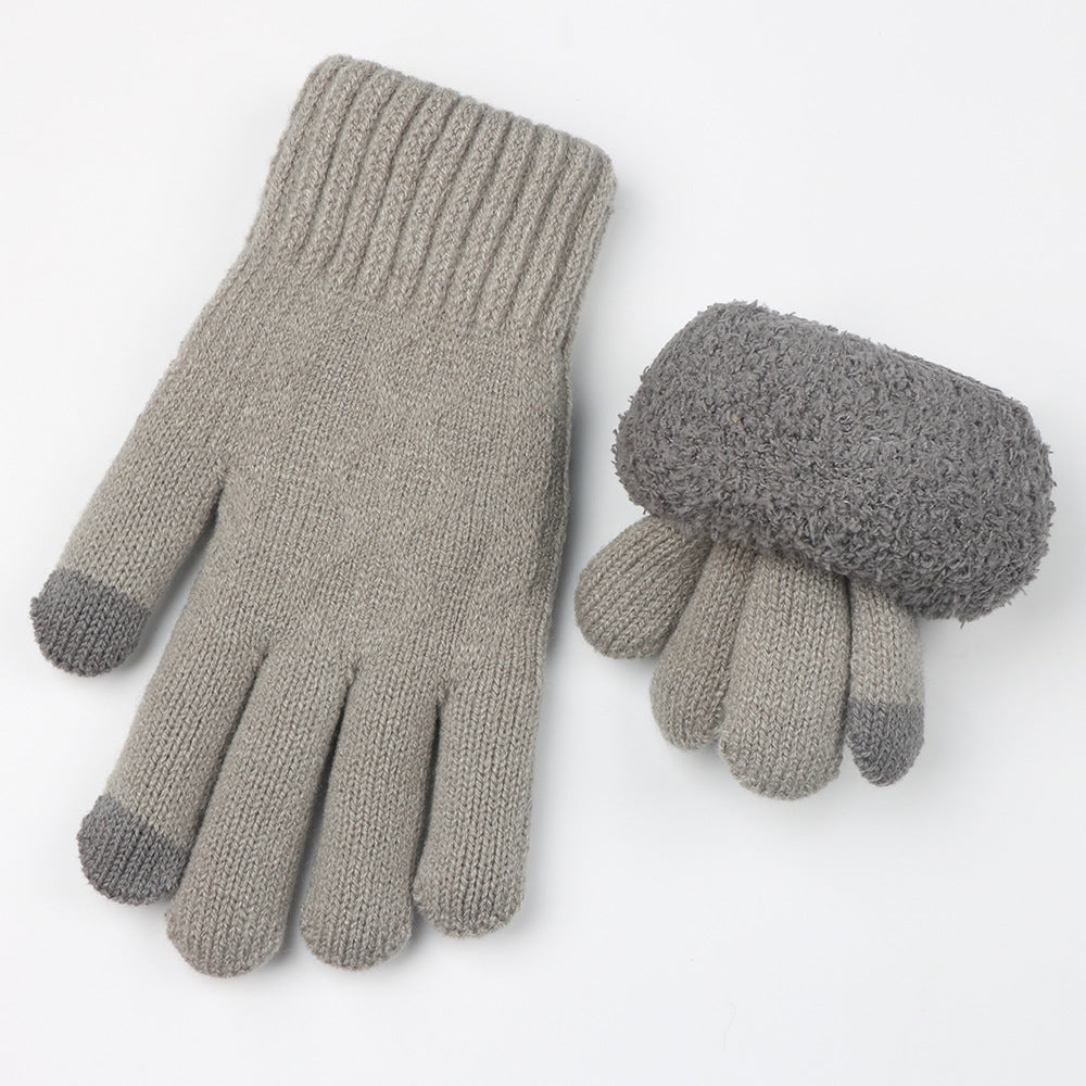 Lining Double Layer Fleece Lined Padded Gloves