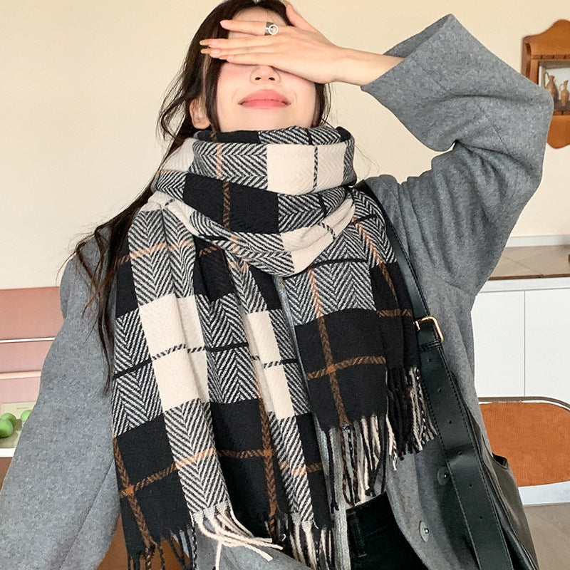 Women's Winter Classic Plaid Casual Fashion Shawl Scarfs