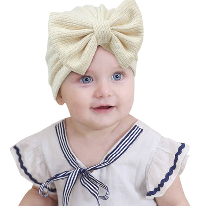 Children's Solid Color Bow Hat Pinstripe Indian Kids' Headwear