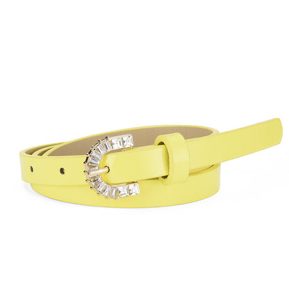 Women's Inlaid Pin Buckle Fashion Candy Color Belts