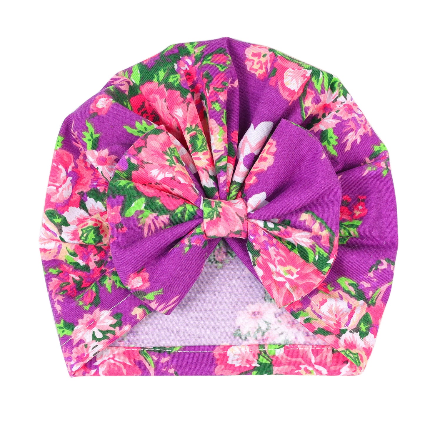 Floral Bow Beanie Windproof Warm Donut Kids' Headwear