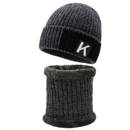 Men's Woolen Winter Fleece-lined Warm Knitted Hat Cycling Hats & Caps