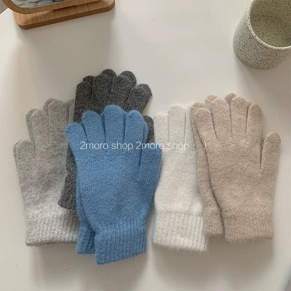 Knitted Female Winter Windproof Cycling Hand Gloves