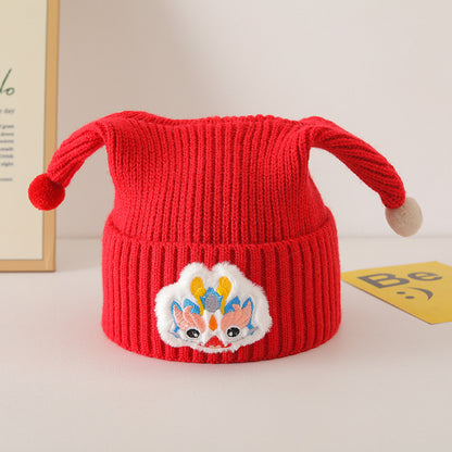 Women's & Men's Red Funny Festive Knitted Winter Keep Kids' Headwear