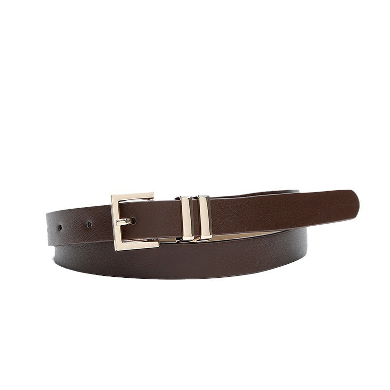 Women's Buckle Thin Simple Decoration Light Luxury Belts