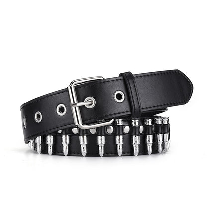 Women's & Men's Fashion Bullet Inlaid Personality Punk Decoration Belts