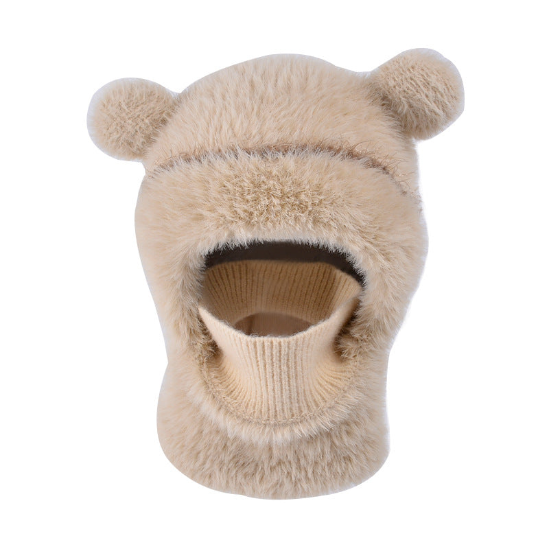 Children's Mask One-piece Thermal Windproof Earflaps Slipover Kids' Headwear