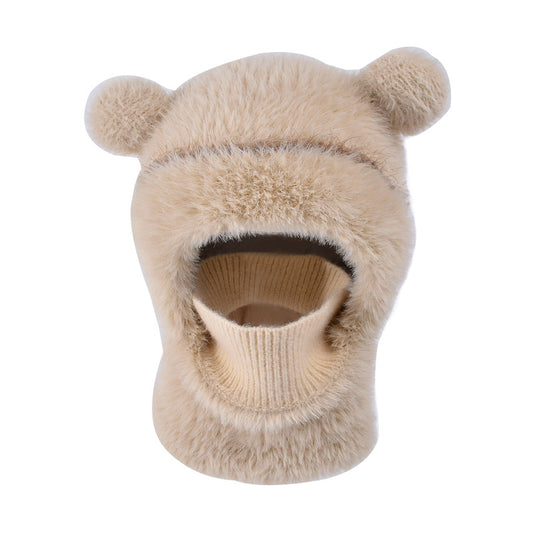 Children's Mask One-piece Thermal Windproof Earflaps Slipover Kids' Headwear