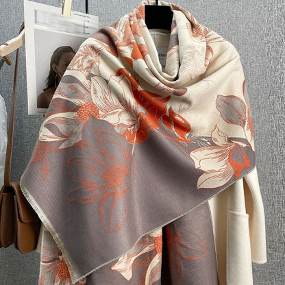 Artificial Cashmere Thick Western Style Shawl Scarfs