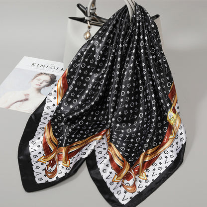 Women's Large Kerchief Silk Autumn Summer Thin Scarfs