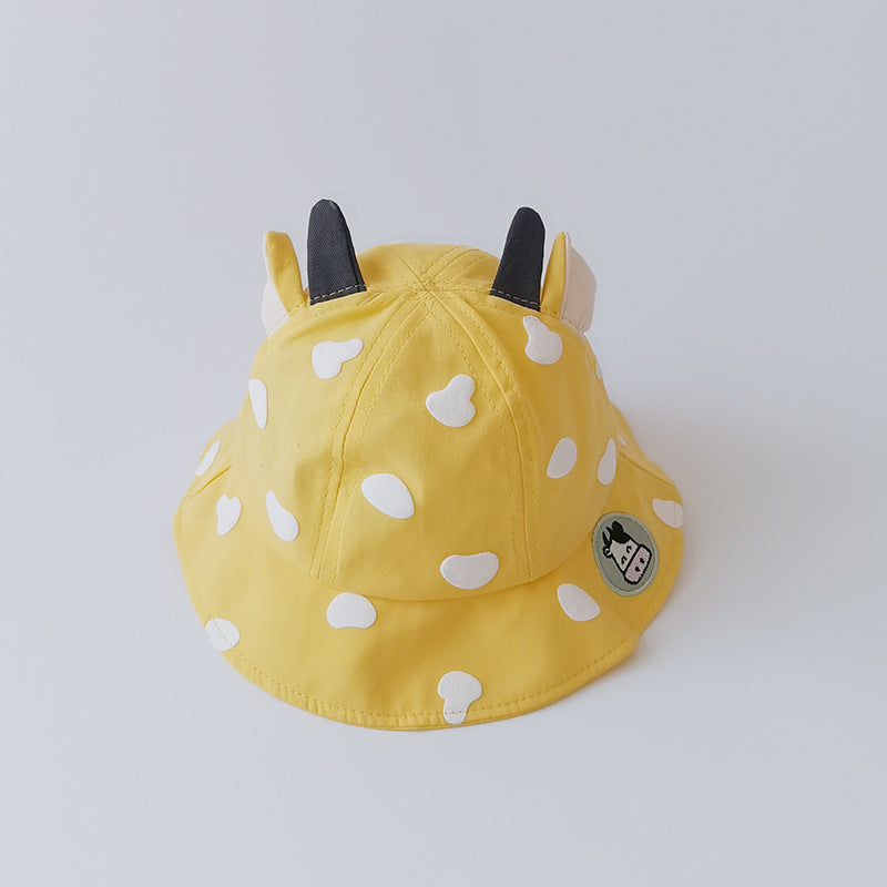 Children's Hat Cow Spot Thin Net Bucket Kids' Headwear