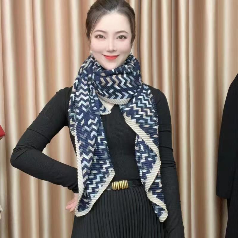 Women's Linen Korean Patchwork Color Fashionable Stylish Scarfs