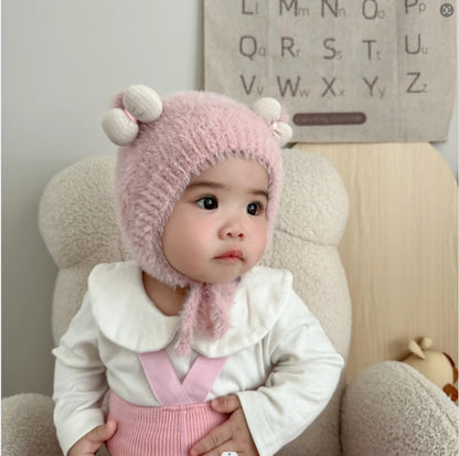 Hat Winter Woolen Cute Soft Earmuffs Kids' Headwear