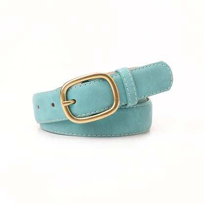 Women's Style Trendy Bronze Pin Buckle Female Belts